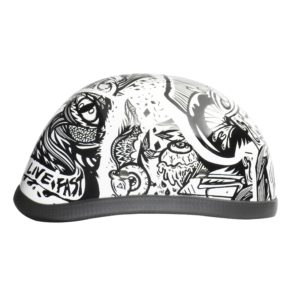 Novelty Eagle- W/ Live Fast NOVELTY GRAPHICS Daytona Helmets