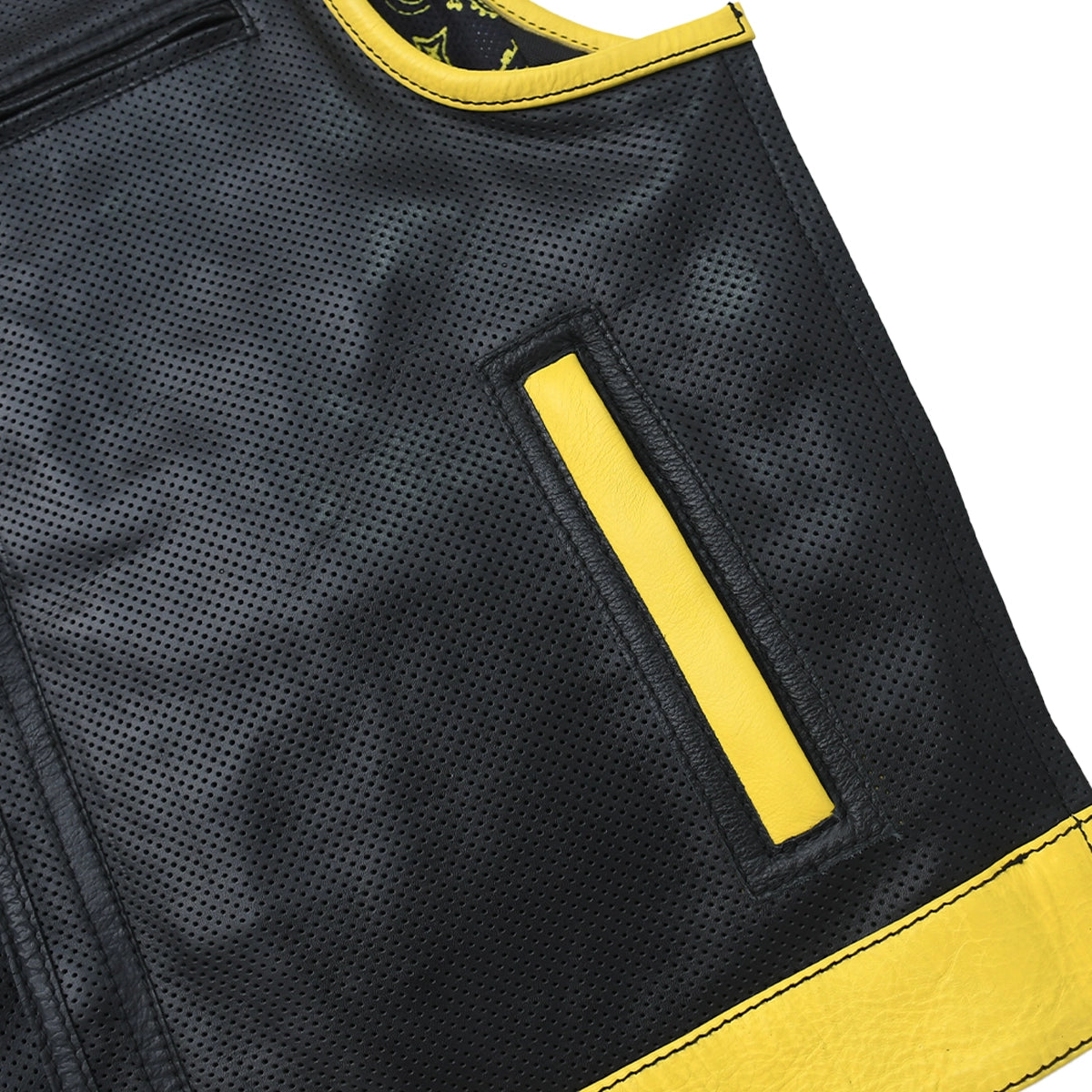 Burnline - Men’s Perforated Leather Motorcycle Vest Men's Leather Vest Vests