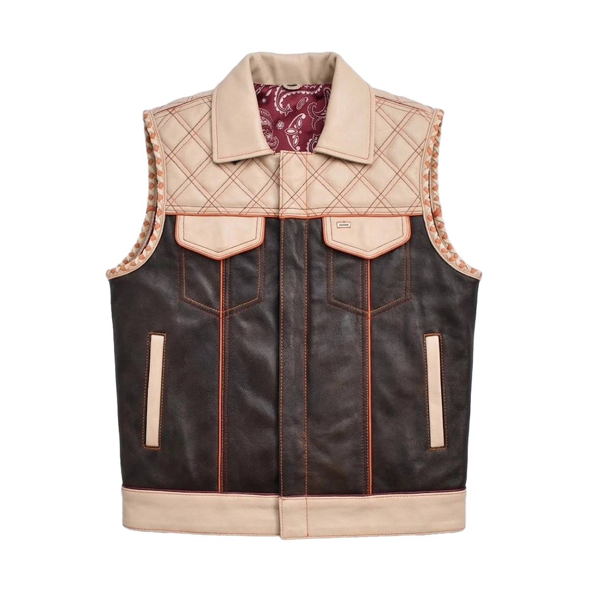 Sentinel - Men's Leather Motorcycle Vest