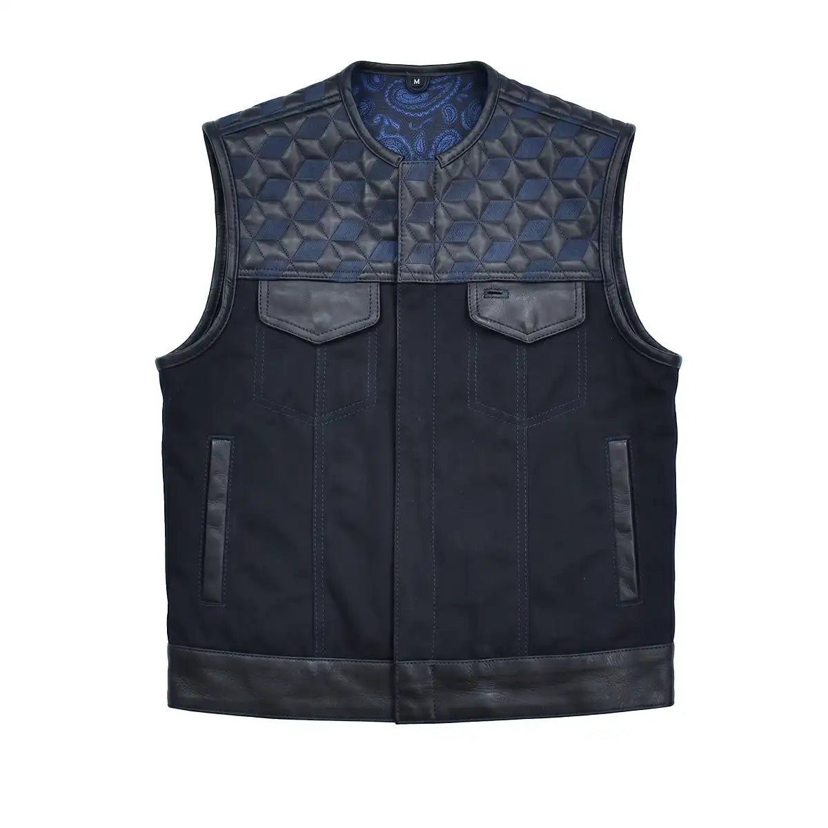 Trailblazer - Men's Leather/Canvas Motorcycle Vest