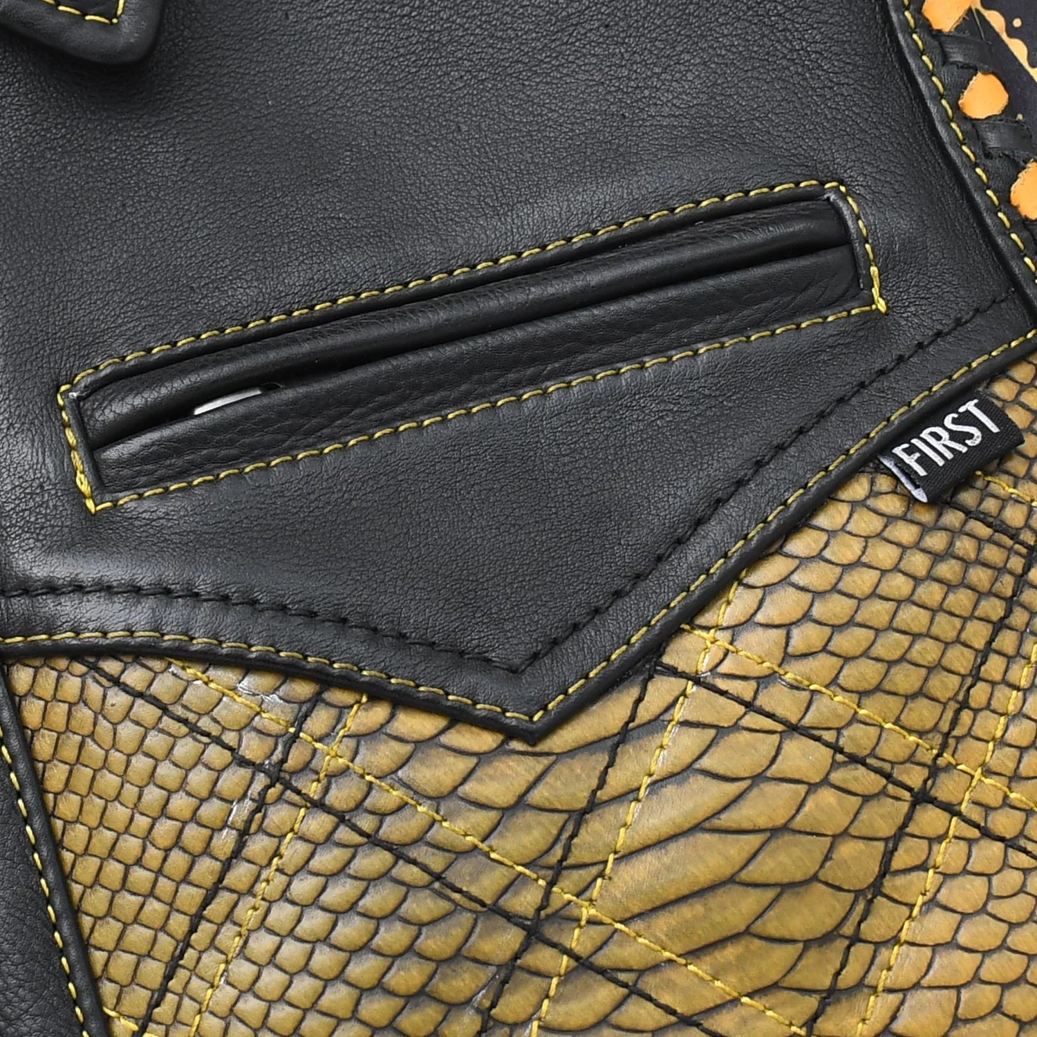 Kingsnake Men’s Motorcycle Leather Vest Men's Leather Vest Vests