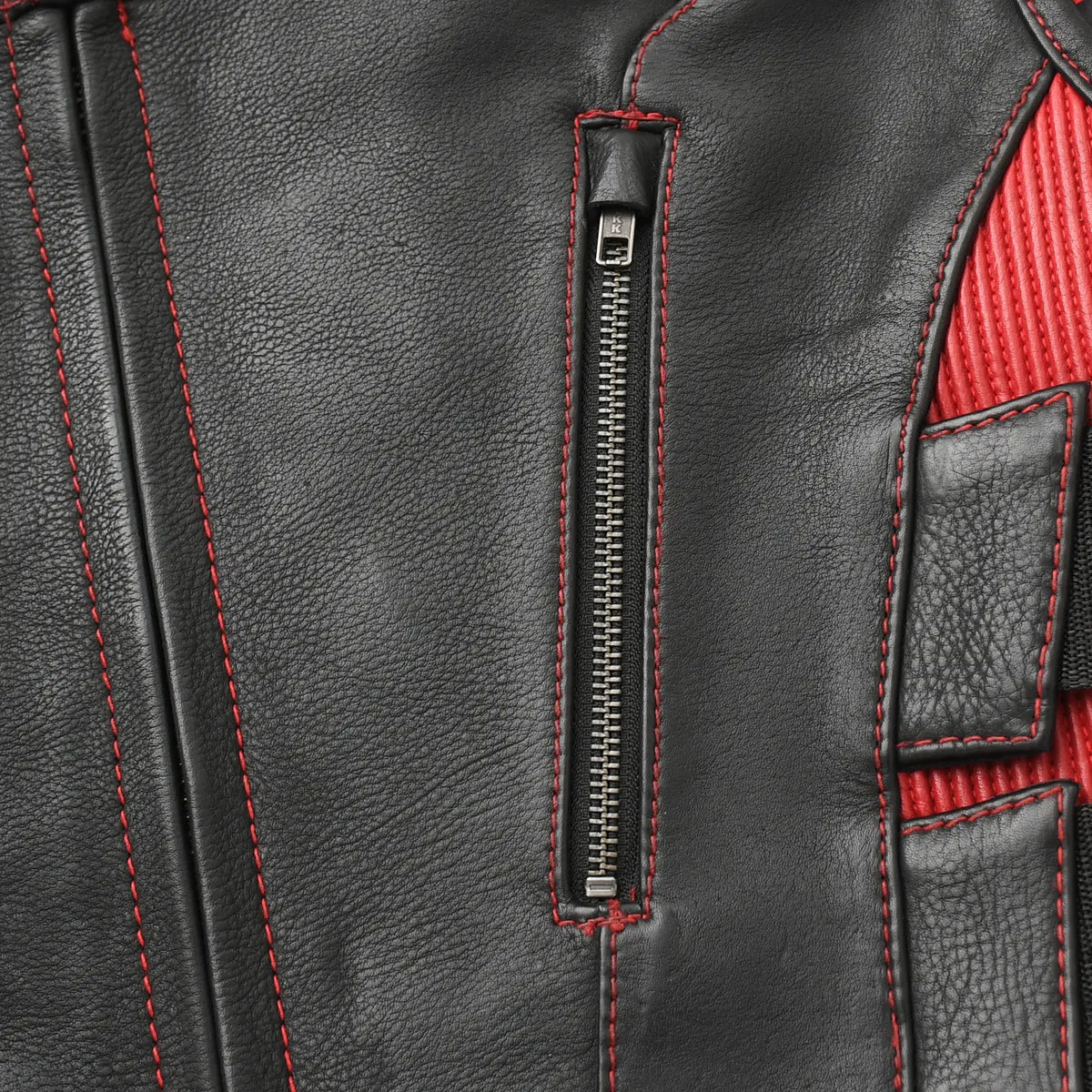 Tactical Emerald Men’s Motorcycle Leather Vest Men's Leather Vest Vests
