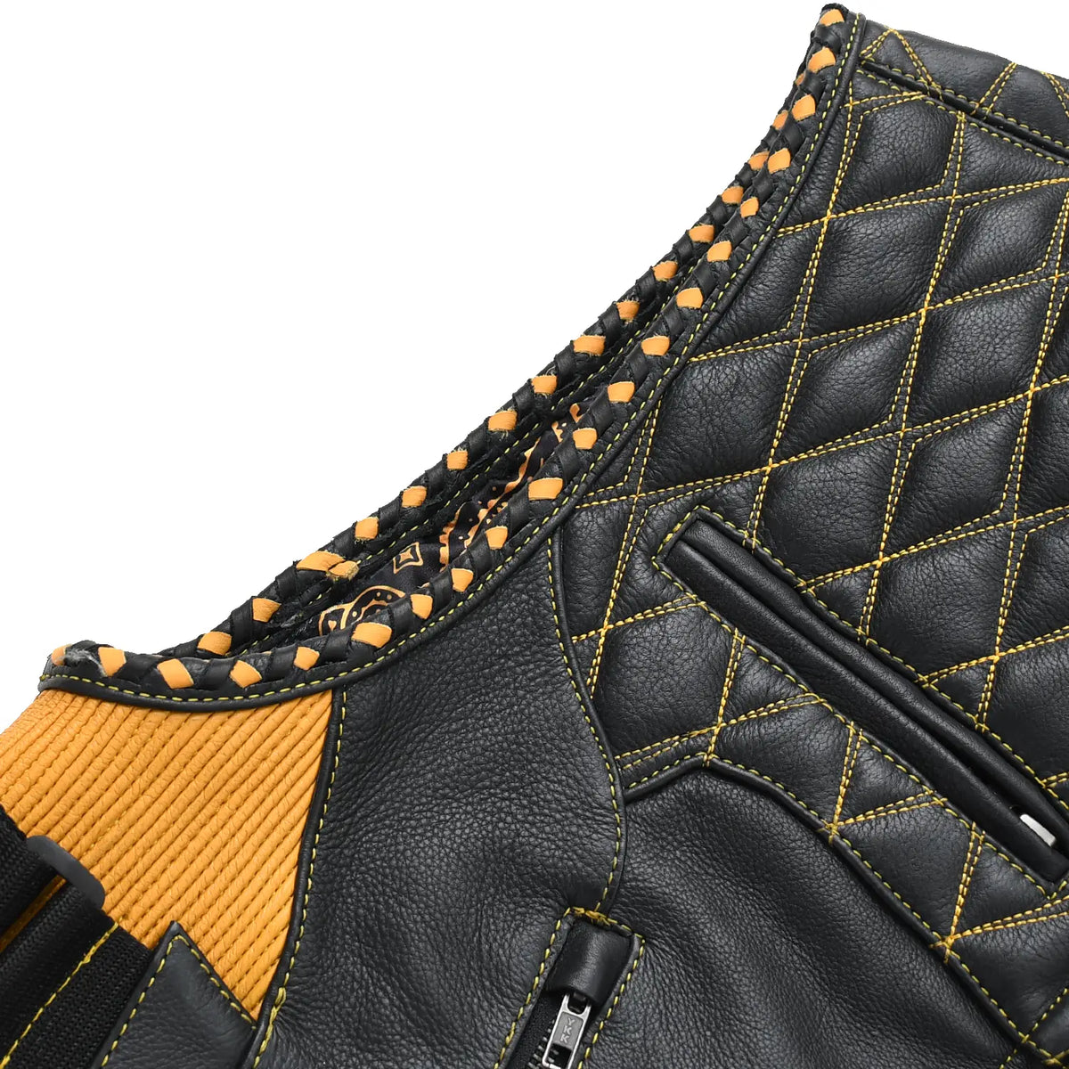 Tactical Emerald Men’s Motorcycle Leather Vest Men's Leather Vest Vests