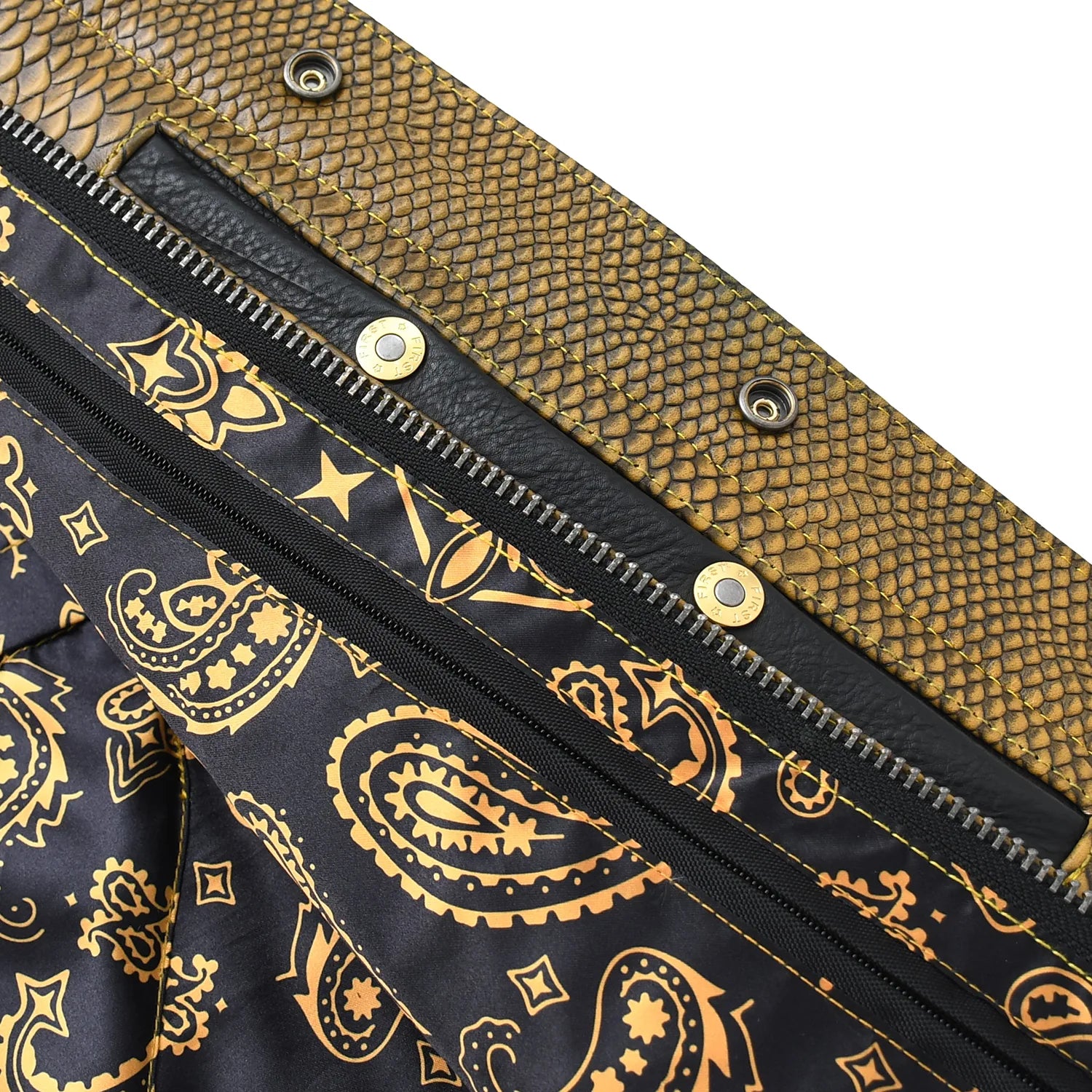 Kingsnake Men’s Motorcycle Leather Vest Men's Leather Vest Vests