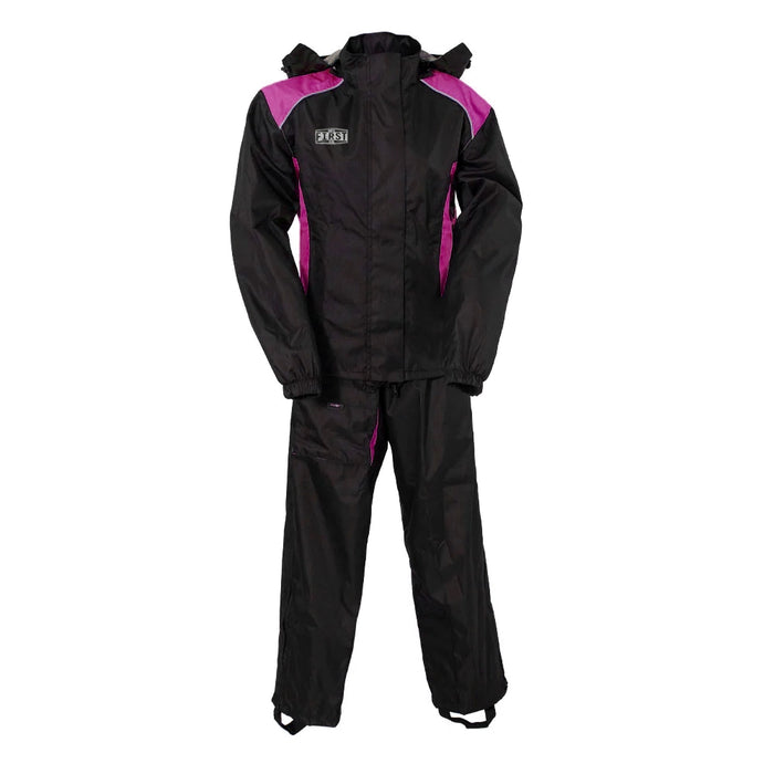 Women's Motorcycle Rain Suit Black/Pink Rain Suit First Manufacturing Company   