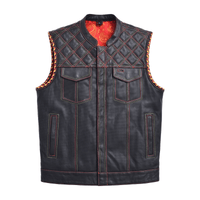 Renegade - Men's Perforated Leather Motorcycle Vest Men's Leather Vest Vests