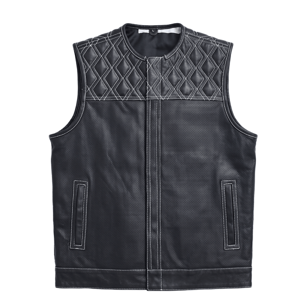 Roadrage - Men's Perforated Leather Motorcycle Vest