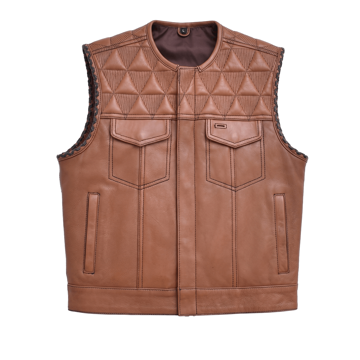 Rustler - Men’s Club-style Motorcycle Leather Vest