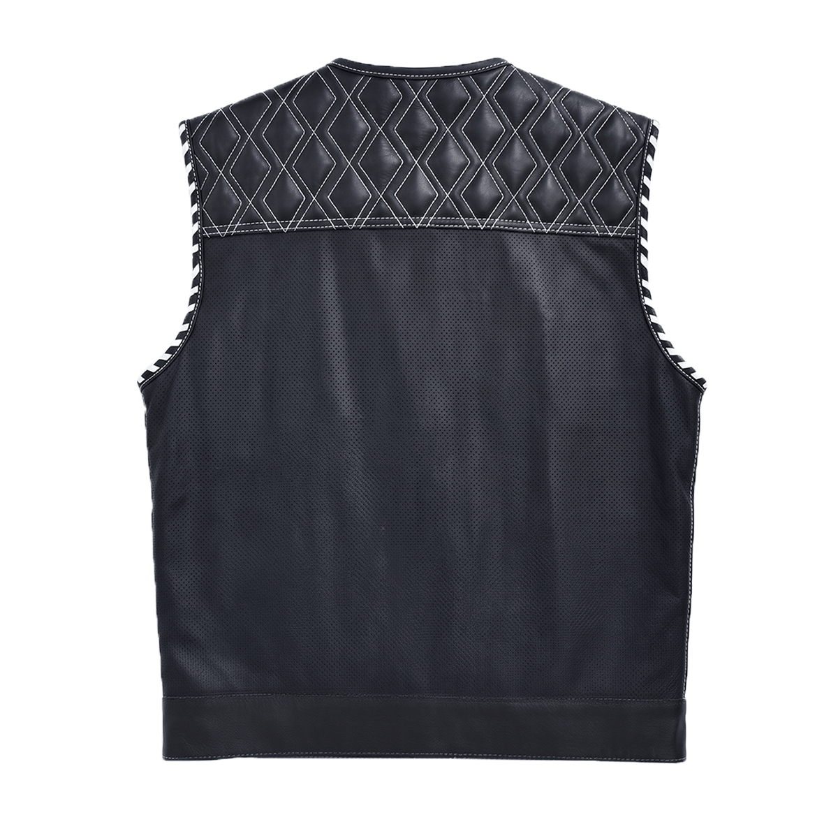 Darkhorse - Men's Perforated Motorcycle Leather Vest