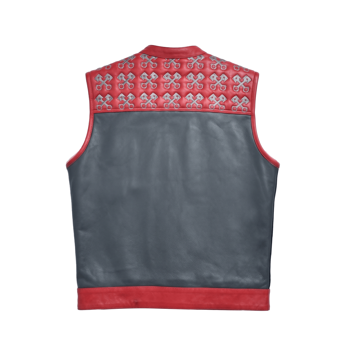Redtop - Men’s Quilted Leather Motorcycle Vest Men's Leather Vest Vests