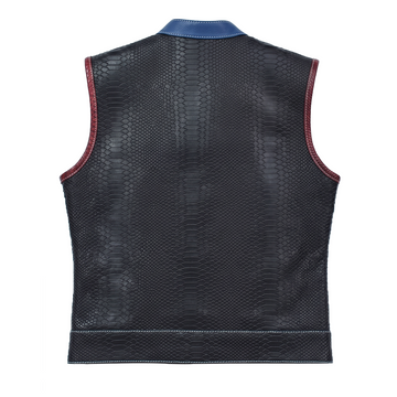 Rustline - Black Dragon Women's Leather Motorcycle Vest