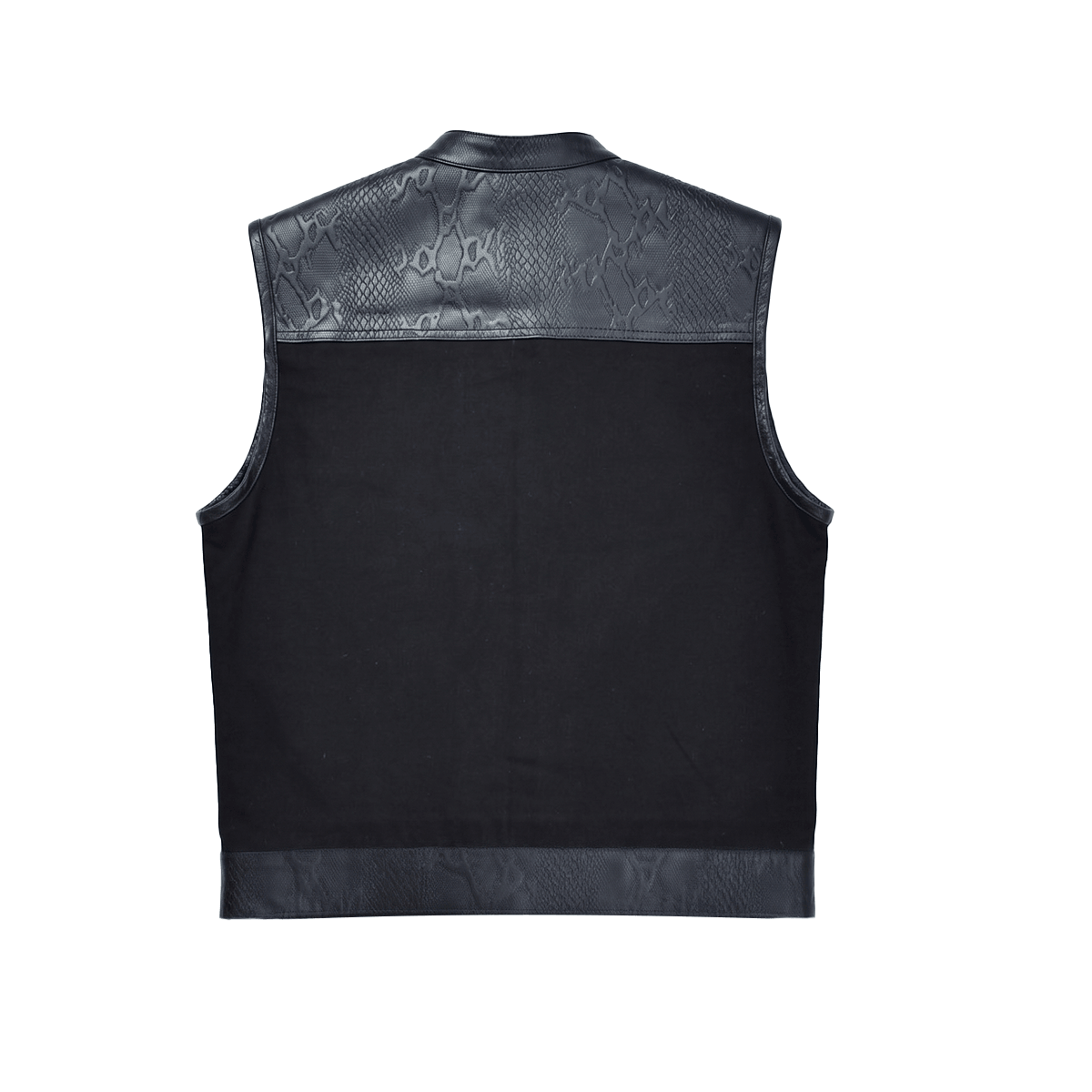 Road Rebel - Men’s Embossed Snake Pattern Motorcycle Vest