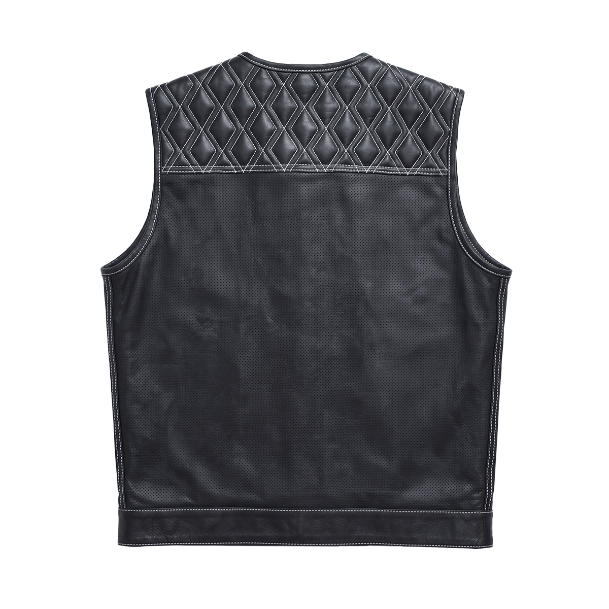 Roadrage - Men's Perforated Leather Motorcycle Vest