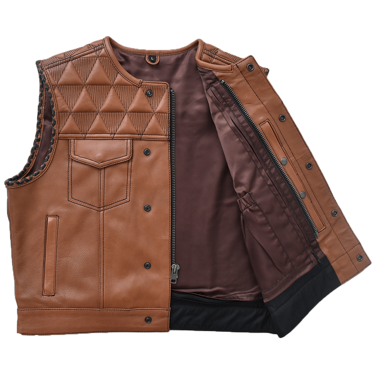 Rustler - Men’s Club-style Motorcycle Leather Vest