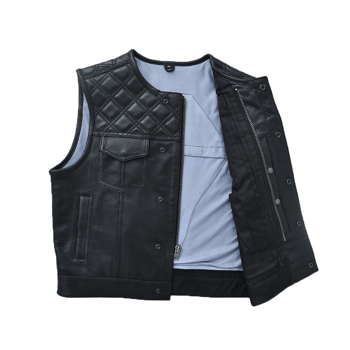 Phantom - Men's Perforated Leather Motorcycle Vest