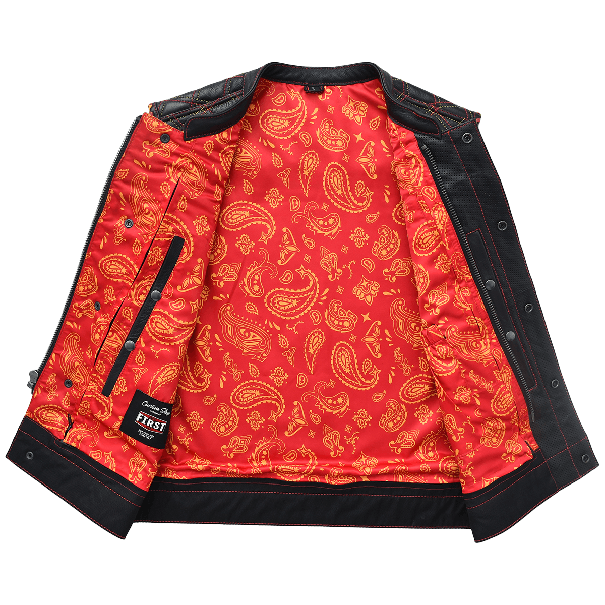 Renegade - Men's Perforated Leather Motorcycle Vest