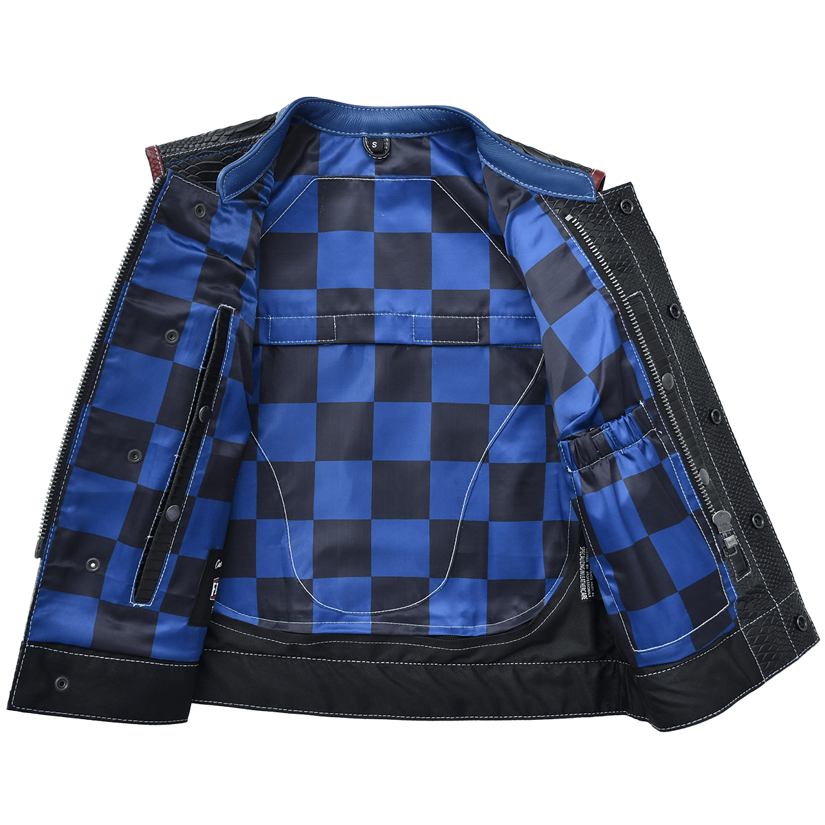 Rustline - Black Dragon Women’s Leather Motorcycle Vest Women's Leather Vest Vests