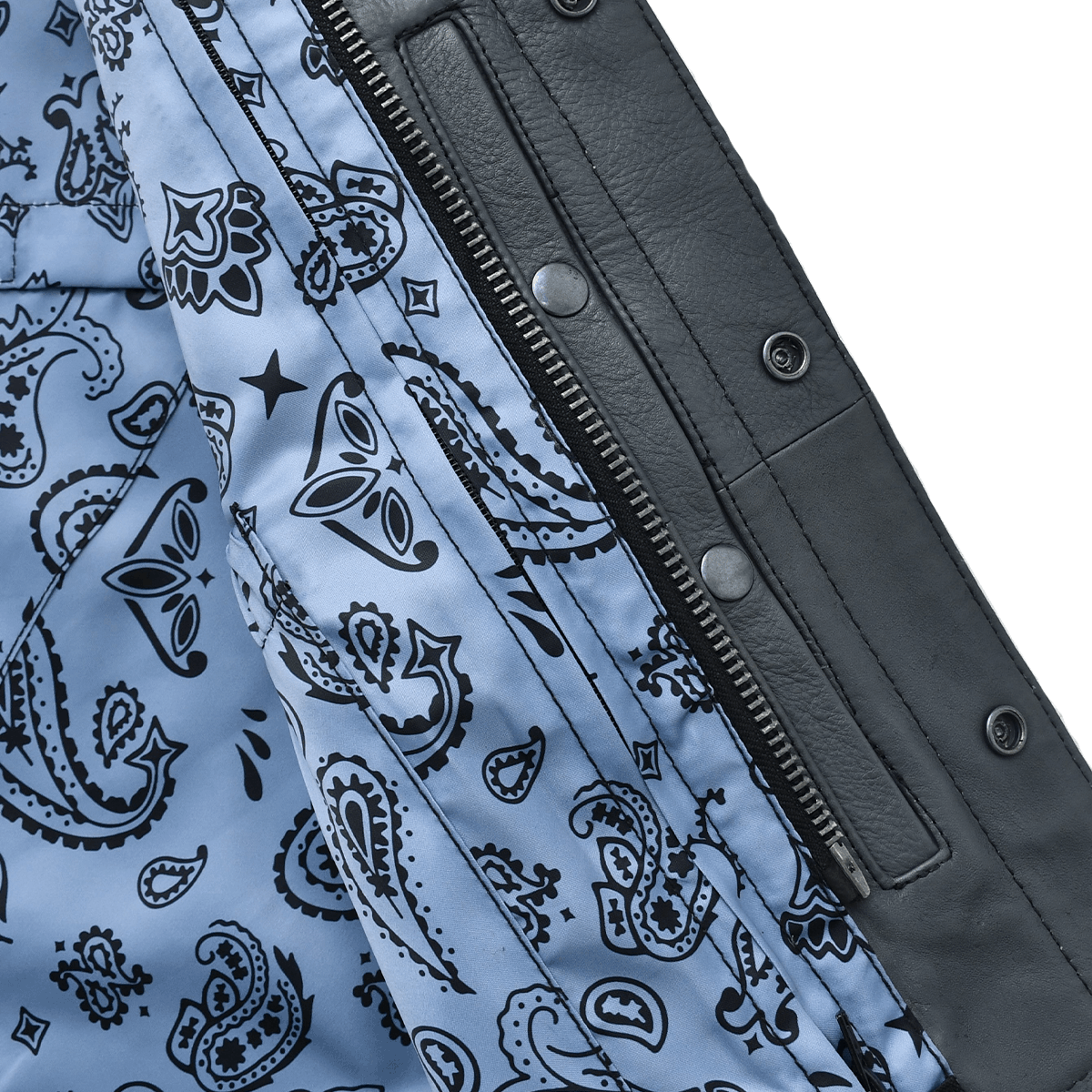 Road Hawk - Men’s Quilted Leather Motorcycle Vest