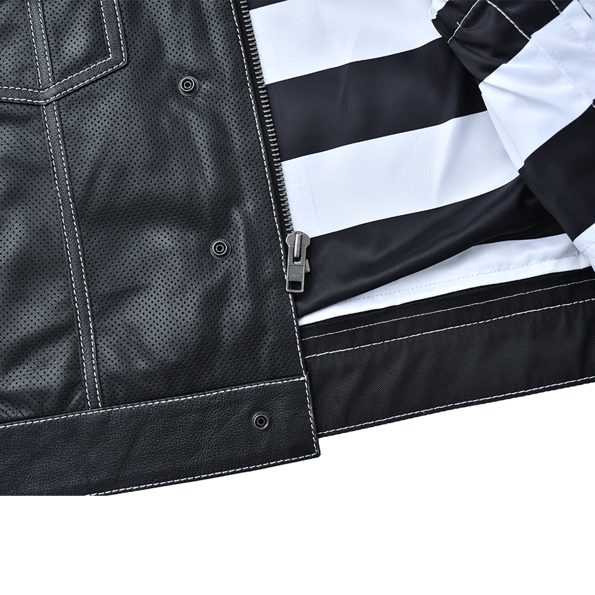 Darkhorse - Men's Perforated Motorcycle Leather Vest
