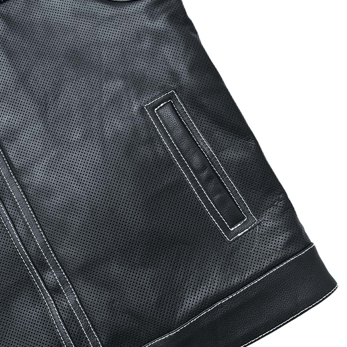 Roadrage - Men's Perforated Leather Motorcycle Vest