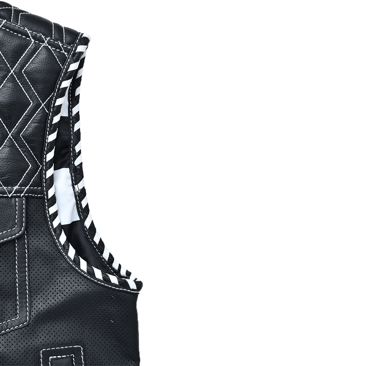 Darkhorse - Men's Perforated Motorcycle Leather Vest