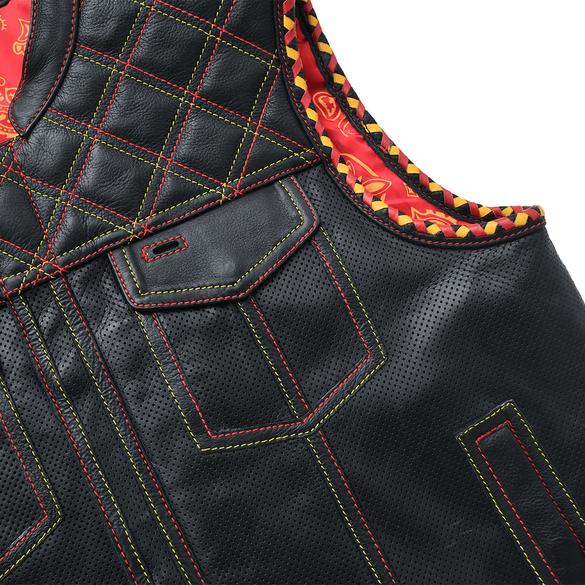 Renegade - Men's Perforated Leather Motorcycle Vest