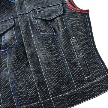 Rustline - Black Dragon Women's Leather Motorcycle Vest