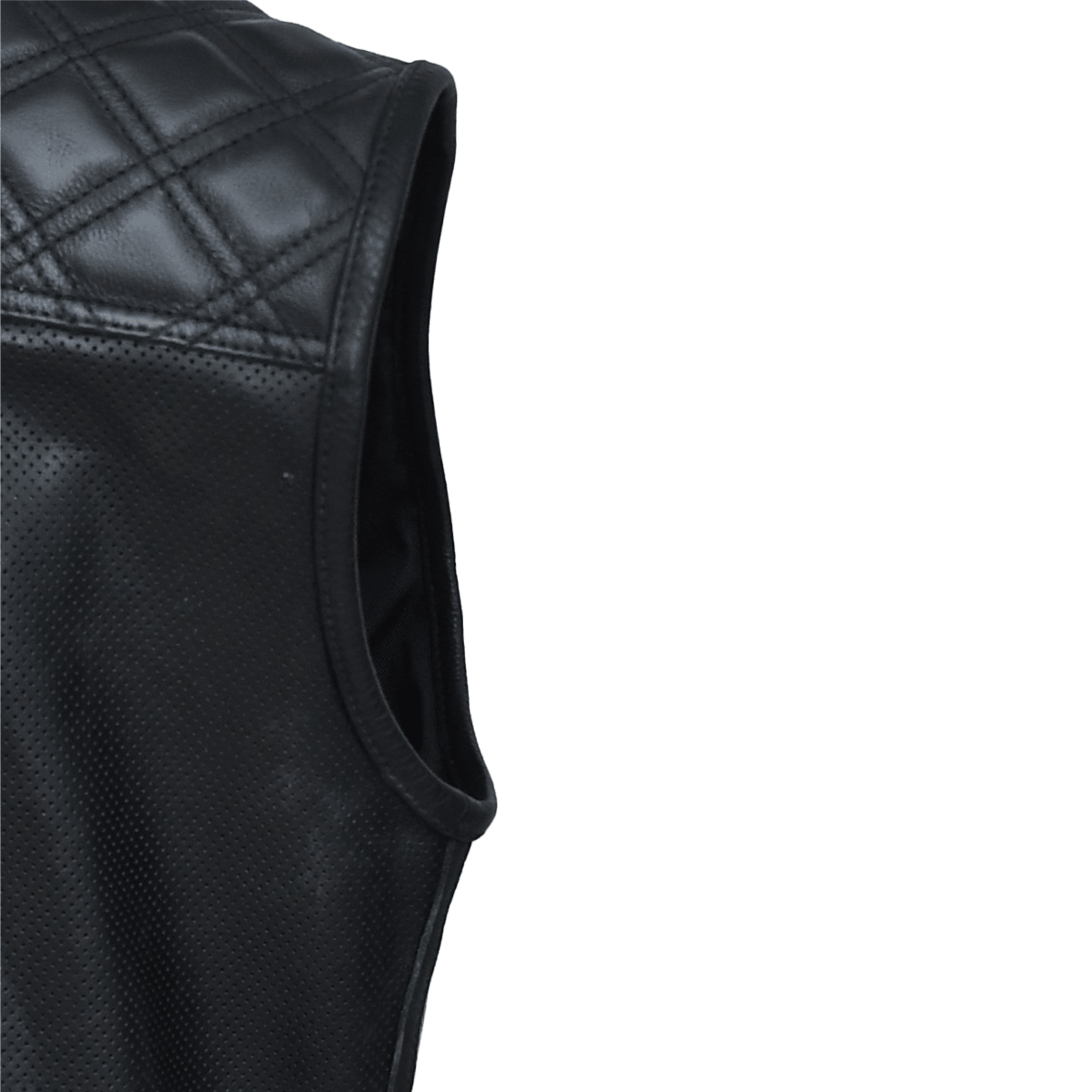 Phantom - Men's Perforated Leather Motorcycle Vest