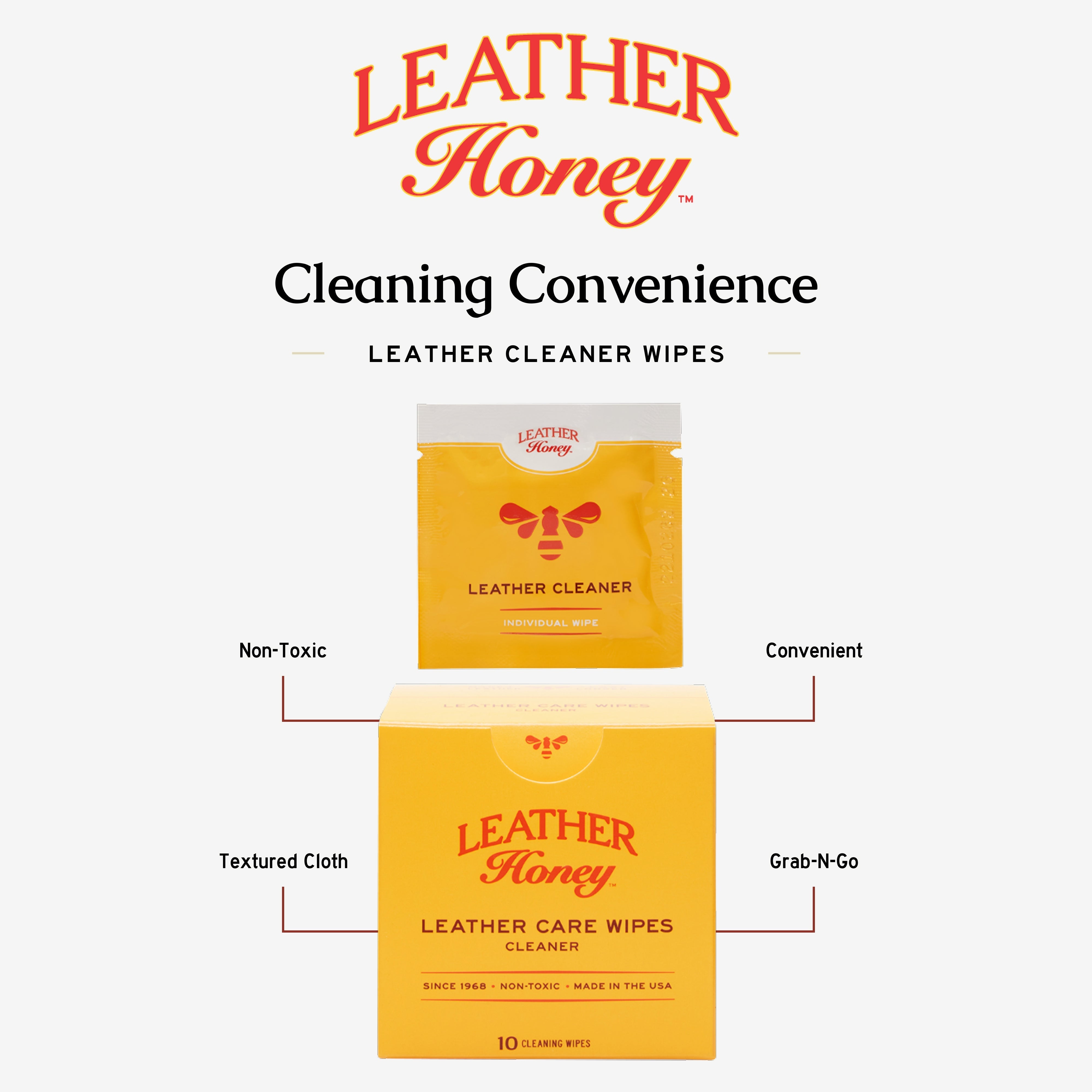 Leather Care Wipes (10 Pack) Leather Care Leather Honey