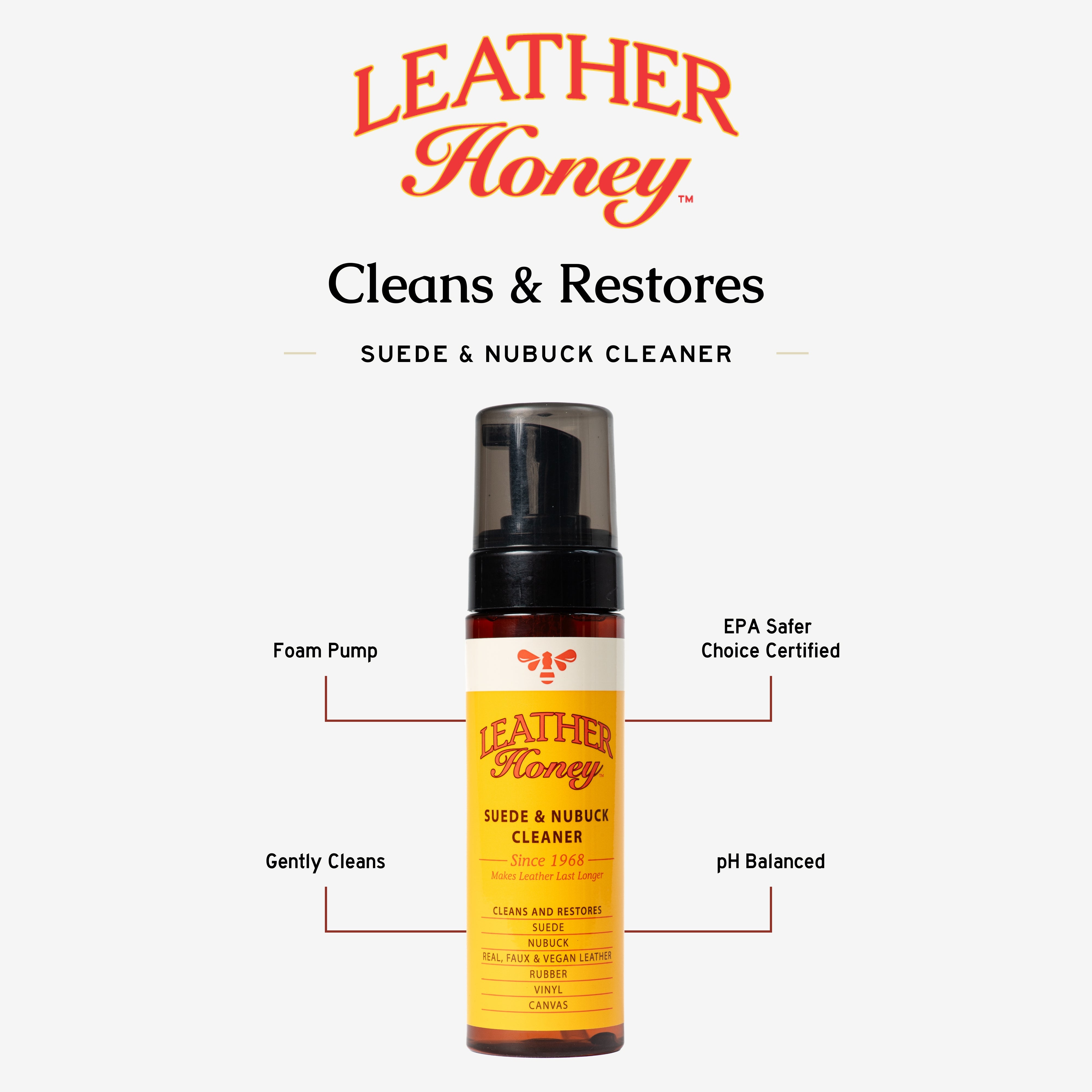 Suede & Nubuck Cleaner Leather Care Leather Honey