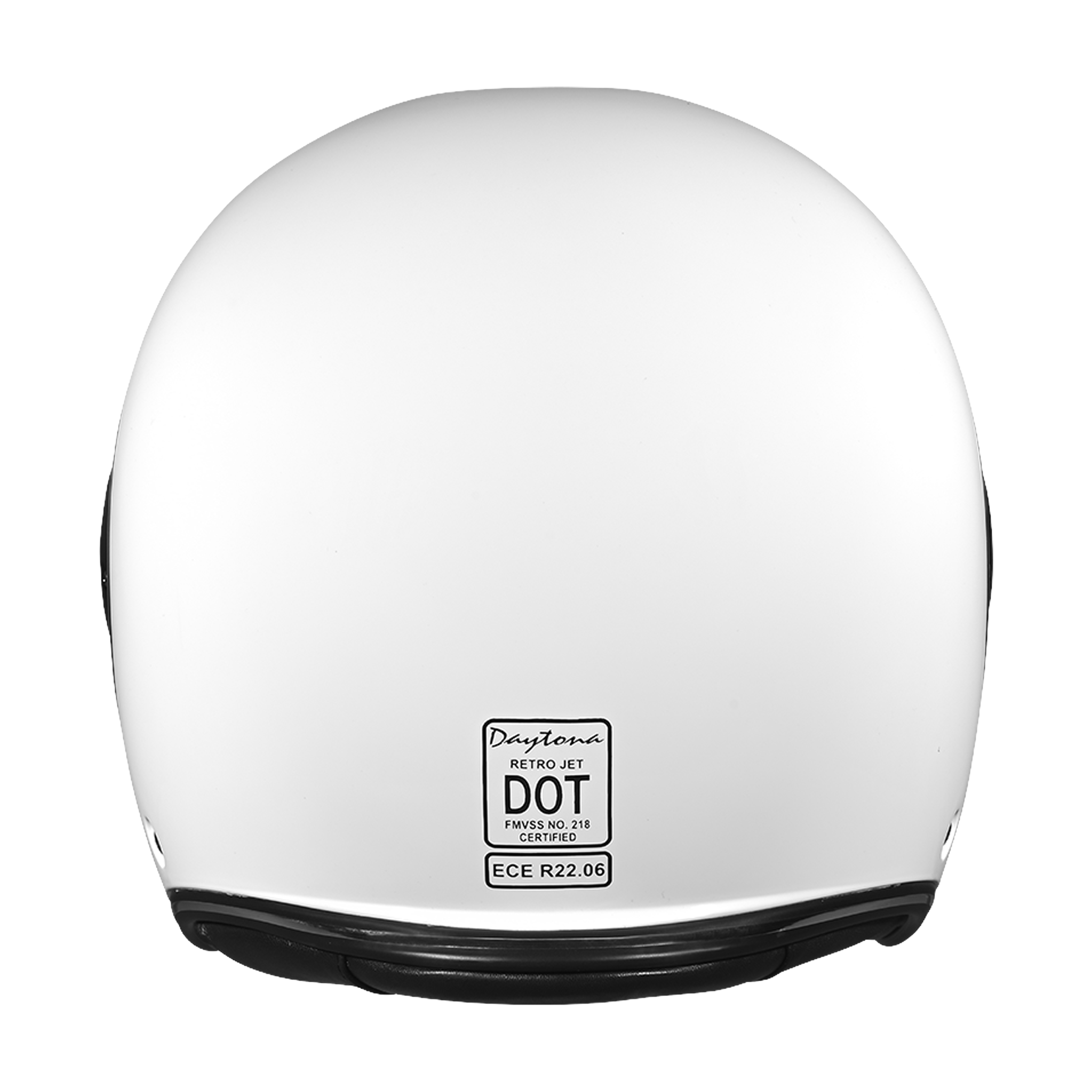 D.O.T. & ECE Daytona Retro Jet- Hi-Gloss White JET Daytona Helmets