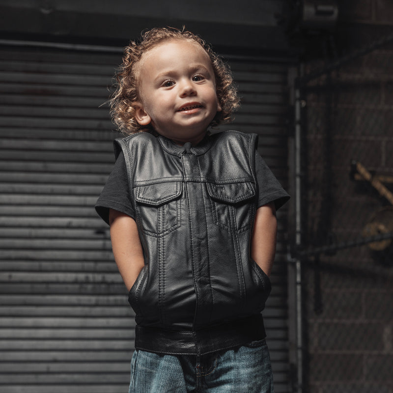 Bad Boy-  Kid's Leather Vest Children's Clothing First Manufacturing Company   