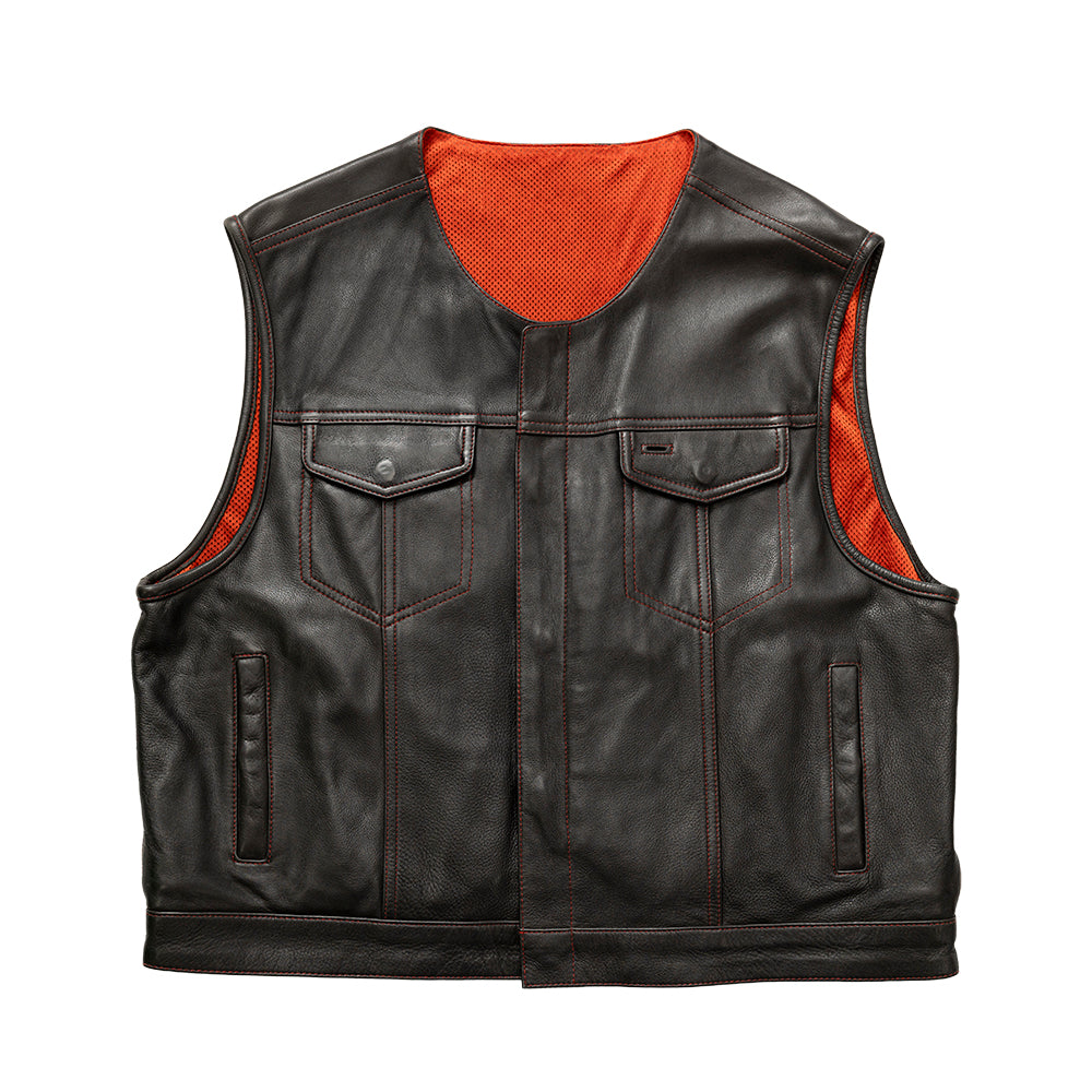Men's Customs 1 of 1 limited edition Size 3XL Men's Leather Vest GARAGE SALE 3XL  