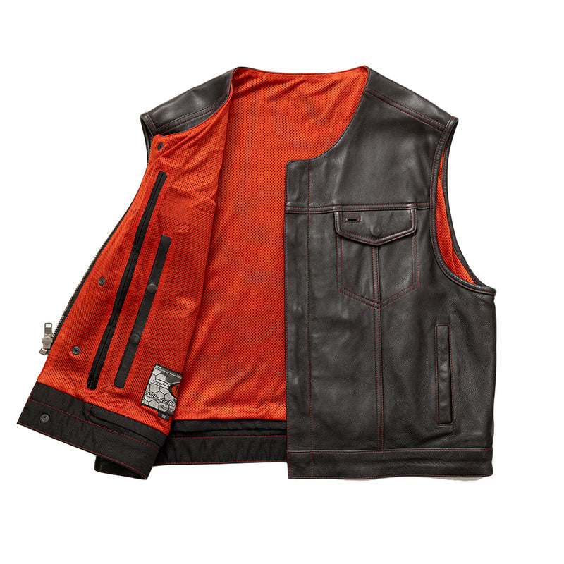 Men's Customs 1 of 1 limited edition Size 3XL Men's Leather Vest GARAGE SALE   