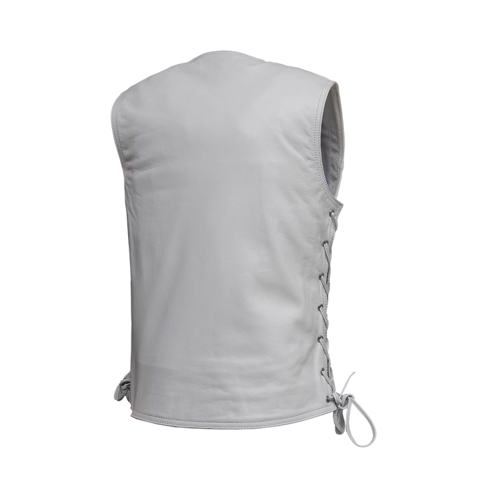 Beryl - Women's Motorcycle Leather Vest - White Women's Leather Vest First Manufacturing Company   