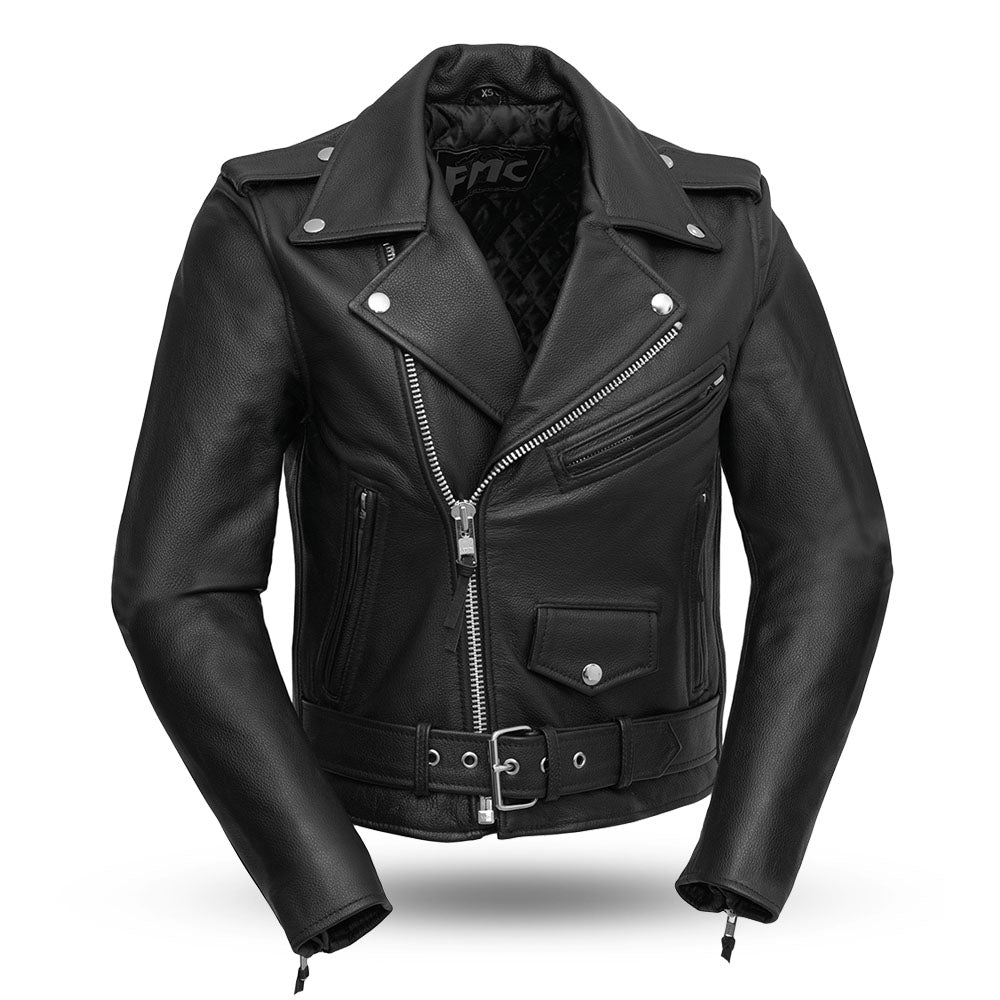 Buy Leather Jacket For Men Black Biker (XS) at