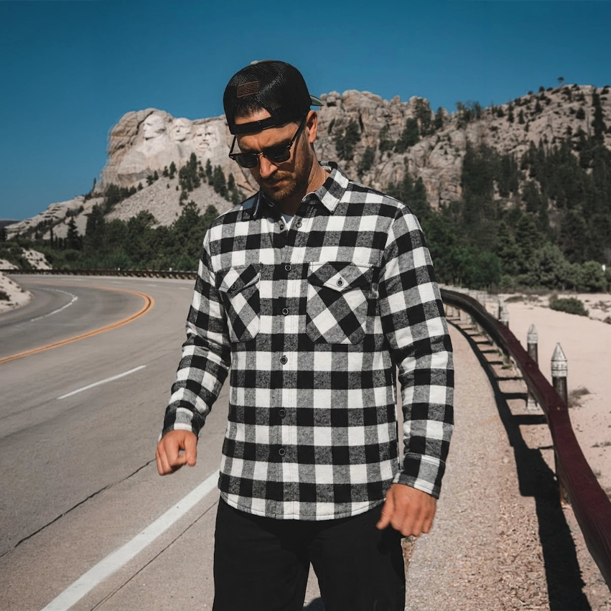 Vintage - Men’s Plaid Motorcycle flannel Shirt