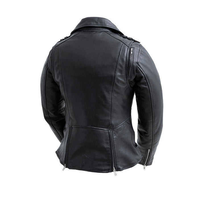 Bloom - Women's Leather Motorcycle Jacket Women's Leather Jacket First Manufacturing Company   
