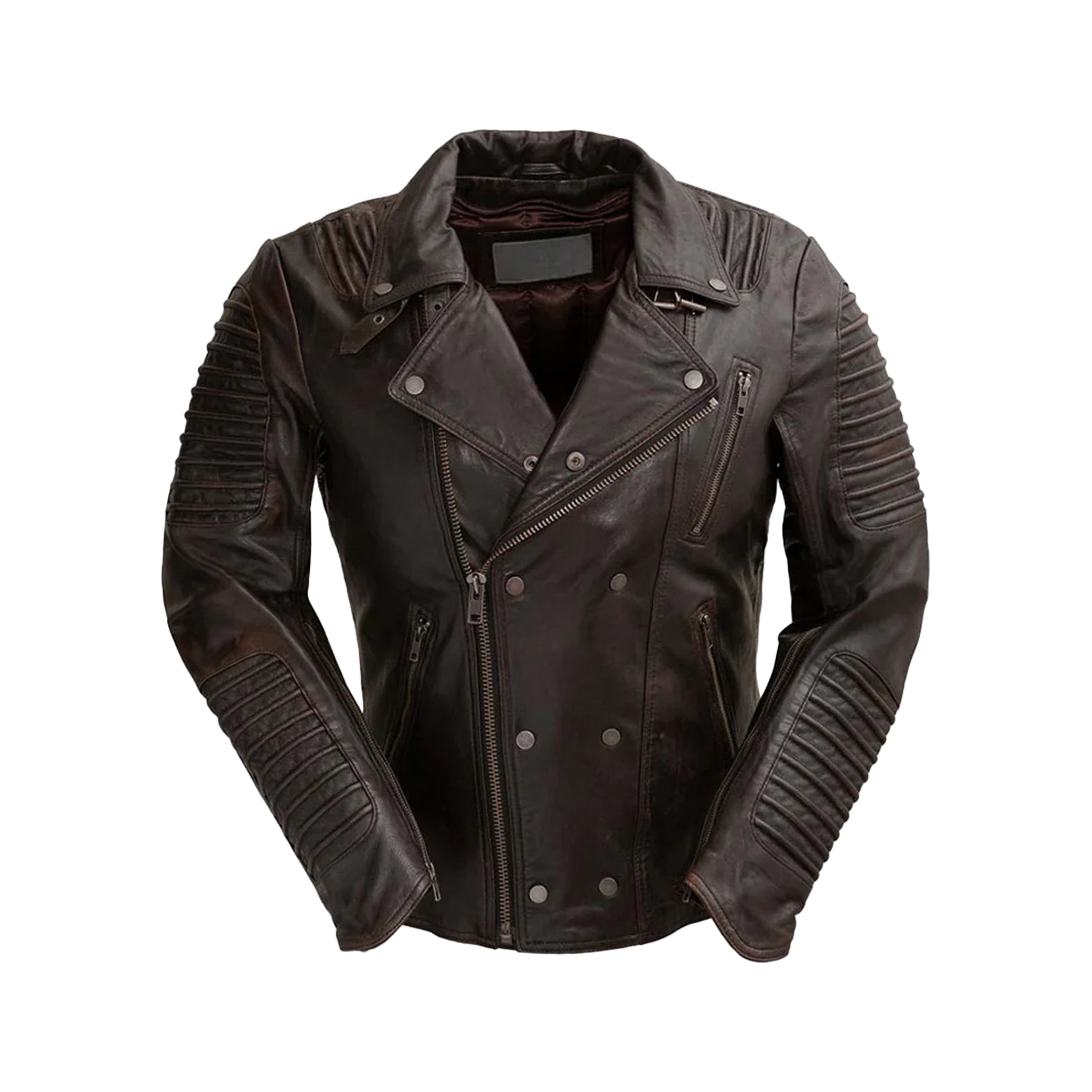 Brooklyn Mens Lambskin Leather Jacket Men's Motorcycle style Jacket FMCo   