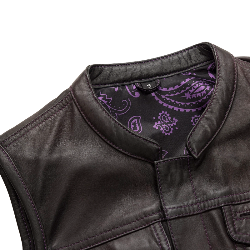 Keystone Women’s Motorcycle Vest Limited Edition Women's Leather Vest First Manufacturing Company   