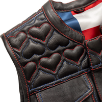 Rosie Women’s Motorcycle Leather Vest Women's Leather Vest First Manufacturing Company   