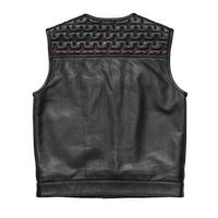 EKG Men's Leather Motorcycle Vest (Limited Edition)  First Manufacturing Company   