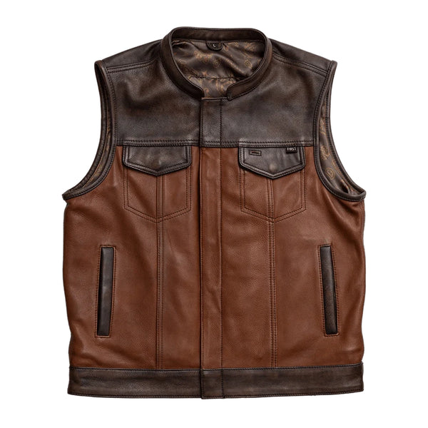 burny saddle leather-vest concho バーニー VINTAGE Leather CONCHO