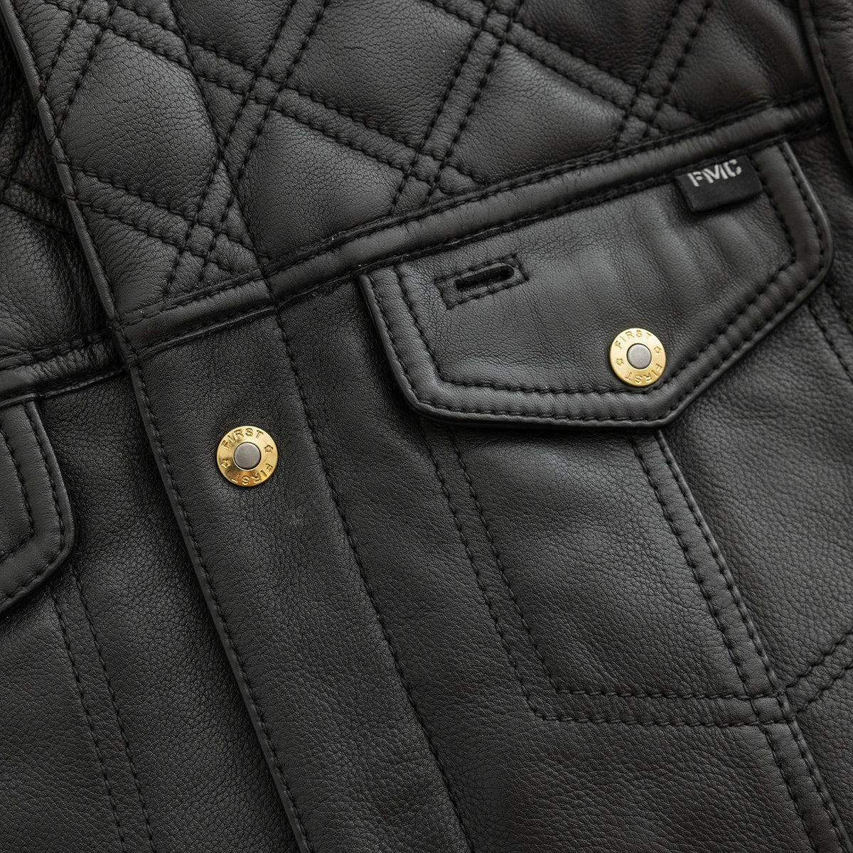12 Gauge Men's Motorcycle Leather Vest Men's Leather Vest Vests