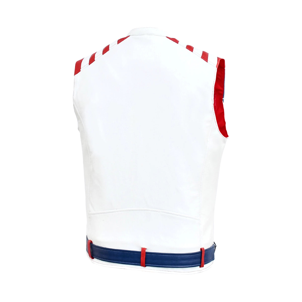 Stateside - Mens American Flag Leather Motorcycle Vest