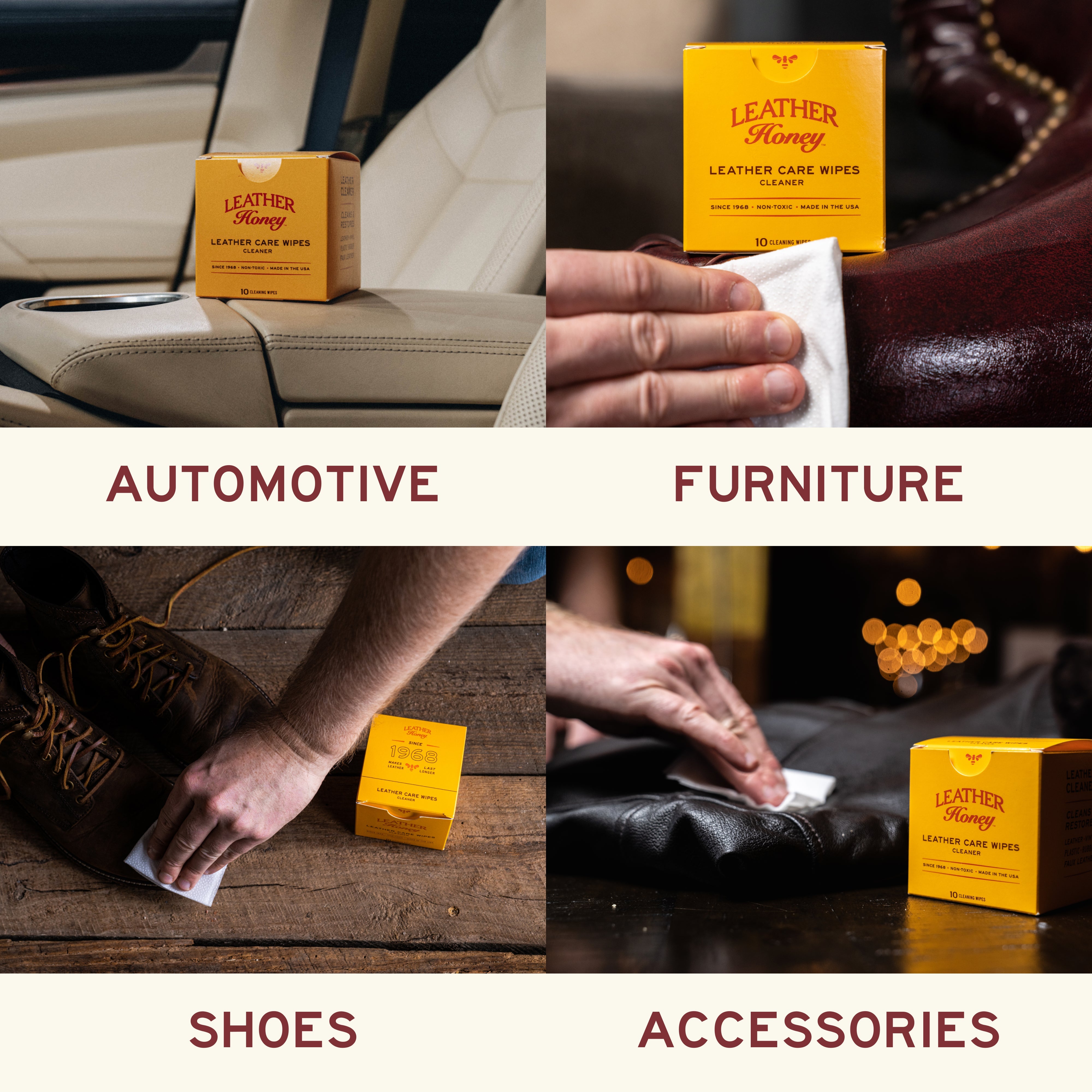 Leather Care Wipes (10 Pack) Leather Care Leather Honey
