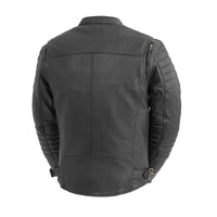 Commuter Men's Motorcycle Leather Jacket - Black Men's Leather Jacket First Manufacturing Company   