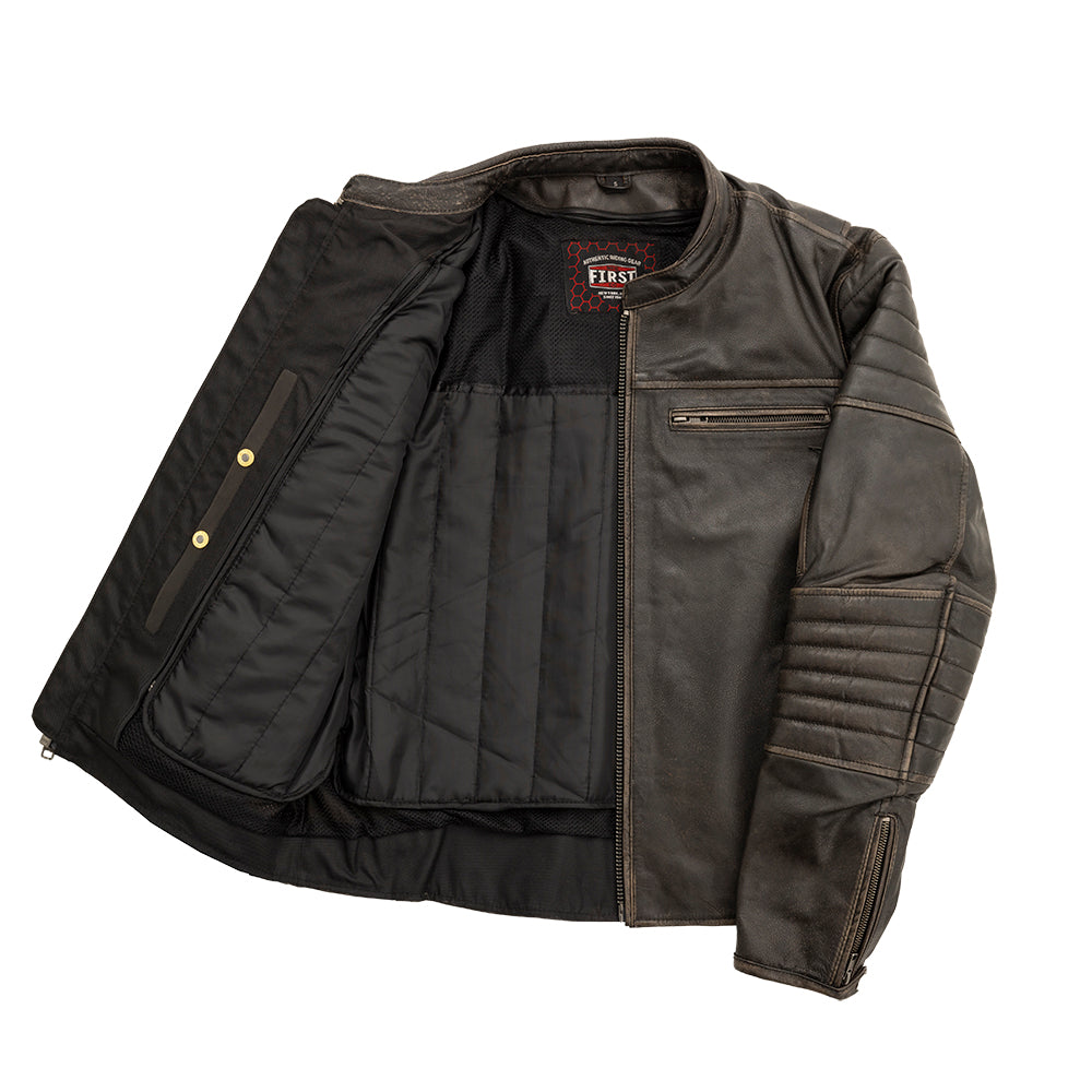 Commuter Men's Motorcycle Leather Jacket – First Manufacturing Company