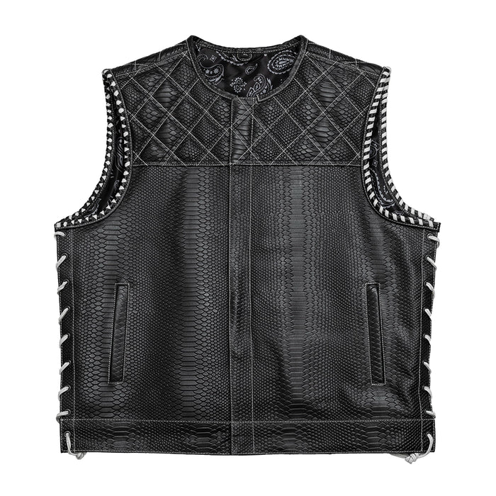 Men's Customs 1 of 1 limited edition Size XL Men's Leather Vest GARAGE SALE   