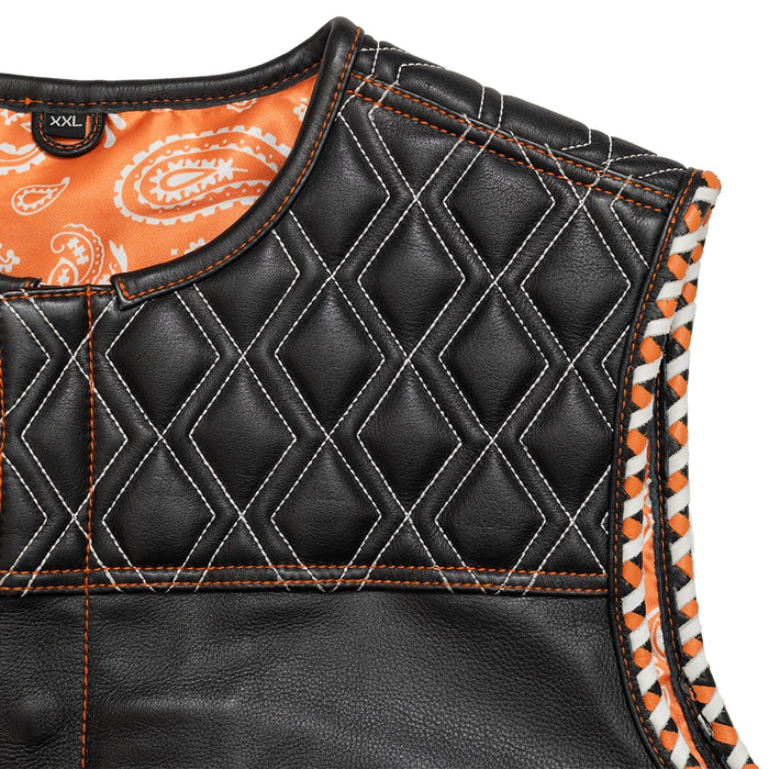 Men's Customs 1 of 1 limited edition Size 2XL Men's Leather Vest GARAGE SALE   